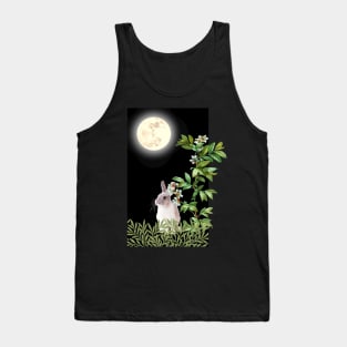 Night Rabbit Under Wild Blueberry Tank Top